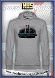 Sweat shirt capuche unisex AMC PACER bleue arrière