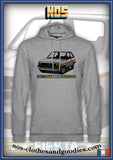 Sweat shirt capuche unisex Ford fiesta blanche 1980