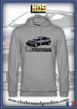 sweat capuche unisex HONDA CRX mk2 grise