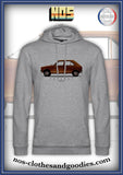 sweat capuche unisex Peugeot 104 marron profil