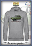 sweat capuche unisex Peugeot 104 verte