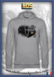 sweat capuche unisex Peugeot 205 1,9 GTI noire avant
