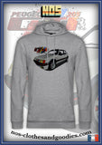 sweat capuche unisex Peugeot 205 GTI blanche