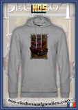 sweat capuche unisex Peugeot 404 rouge 1969 av/ar