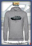 sweat capuche unisex Renault R30 1982 gris métallisé