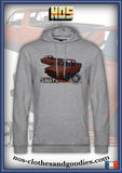 Sweat capuche unisex VW caddy orange blason av/ar