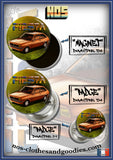 Badge / magnet / porte clé décapsuleur ford Fiesta MK1 phares rectangulaires