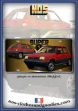 plaque métal type immatriculation us  renault super 5 av/ar 1986 2 VERSIONS DISPONIBLES