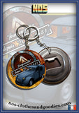 Badge/magnet/bottle opener key ring Citroën 2cv van 