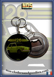 Badge/magnet/ porte clé décapsuleur Fiat 126 verte