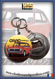 Badge / magnet / porte clé décapsuleur HONDA civic mk1 rouge