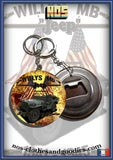 Badge/magnet/porte clé décapsuleur Jeep willys MB 41/44 drapeaux USA