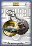 Badge /Magnet/ porte clé décapsuleur  Panhard 24 CT vert / blanc