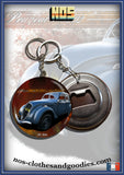 Badge /Magnet/ porte clé décapsuleur Peugeot 202 bleue
