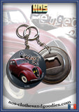 Badge /Magnet/ porte clé décapsuleur Peugeot 202 rouge