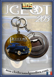 Badge /Magnet/bottle opener key ring Peugeot 203 black sedan