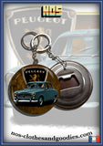 Badge/magnet/bottle opener key ring Peugeot 403 