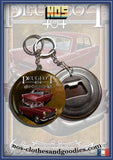 badge / magnet /porte clé décapsuleur Peugeot 404 rouge 1969 av/ar