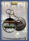 Badge / magnet/ porte clé décapsuleur  Plymouth Barracuda 383 1969