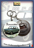 badge / magnet /porte clé décapsuleur Simca 1000 verte clair 1963