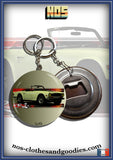 Badge / magnet / porte clé décapsuleur Triumph TR6 jaune