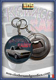 Caddy beige bottle opener badge/magnet/key ring