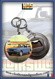 Badge /magnet / porte clé décapsuleur VW Golf 2 Cabriolet bleu clair