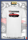tee shirt unisex Honda CRX MK1 rouge