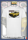 tee shirt unisex Honda Civic MK1 jaune
