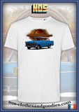 tee shirt unisex Opel Olympia P2 bleue  1960-62
