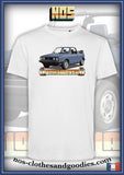 tee shirt unisex VW Golf 2 GTI cabriolet bleu clair