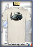 tee shirt unisex  BMW isetta bleu