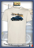 unisex t-shirt chevrolet fleetline aerosedan blue 1947