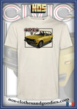 tee shirt unisex Honda Civic MK1 jaune