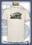 Tee shirt unisex Panhard 24 CT bleu clair version dessin