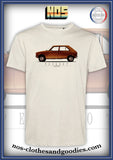 tee shirt Peugeot 104 marron profil