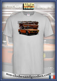 tee shirt BMW E9 3.00CSL 2800 Orange 1973