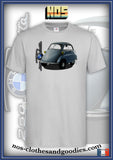tee shirt unisex  BMW isetta bleu