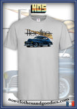 unisex t-shirt chevrolet fleetline aerosedan blue 1947