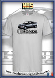 tee shirt unisex Honda CRX MK2 grise
