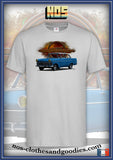 tee shirt unisex Opel Olympia P2 bleue  1960-62