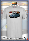 unisex cotton t-shirt VW cox 1302 blue