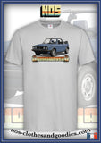 tee shirt unisex VW Golf 2 GTI cabriolet bleu clair