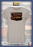 tee shirt BMW E9 3.00CSL 2800 Orange 1973