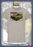 tee shirt unisex Honda Civic MK1 jaune
