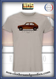 tee shirt Peugeot 104 marron profil