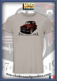 tee shirt unisex Renault 4cv 3 moustaches rouge