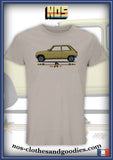 tee shirt unisex Renault R5 jaune profil