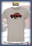 Tee-shirt unisex Renault Dauphine 1961 rouge