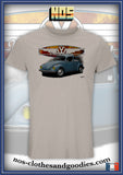 unisex cotton t-shirt VW cox 1302 blue